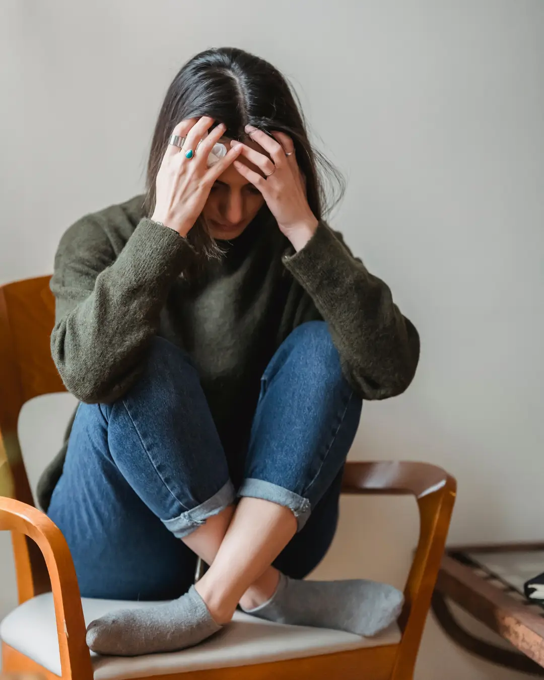 young woman burnout and overwhelmed